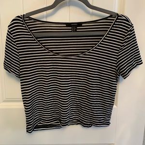 Black and white crop top